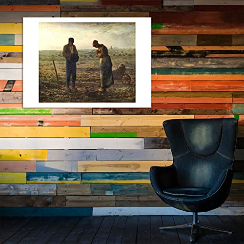 Tableau L'Angelus Millet Extra Large encadré semi-brillant - 6