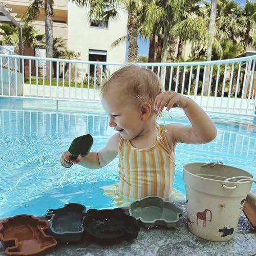 Image of Girls One Piece Swimsuits Zipper Rash Guard Long Sleeve Bathing Suit with Ruffle Hem UPF50+