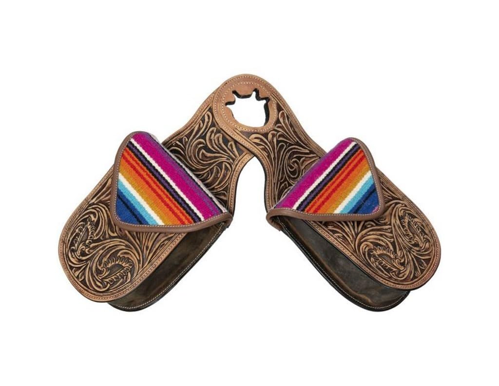 Tough 1 Leather Horn Bag Woven Serape