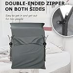 Frelaxy Sleeping Bag Liner, XL Travel Sheet & Camping Sheet for Backpacking, Hotel, Hostels & Traveling, Comfy & Easy Care, Full-Length Zipper/No Zipper, 4 Seasons Warm Cold Weather, Adults & Kids