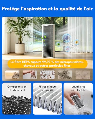23 Kits d'Accessoires pour ECOVACS DEEBOT T90 OMNI/T90 PRO OMNI/X12 Pro Omni Robot Aspirateur: 1 Brosse Principale, 2 Rouleau serpillière, 6 Brosses Latérales, 5 Filtres HEPA, 6 Sacs d'Aspirateur – vue 6