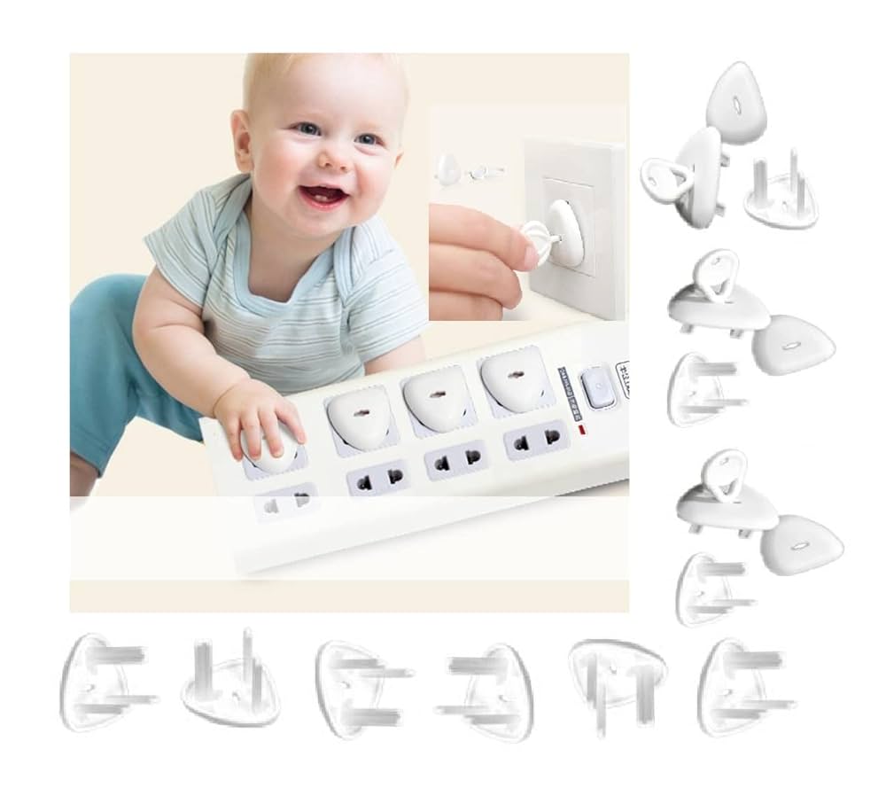Plug Socket Covers UK With Key To Remove Protector Baby Safety Proofing Secutity Shock Prevention Child Safe Child Proof Easy Install