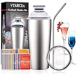 🍹【ERSTAUNLICHE VIELSEITIGE】Dieses Cocktail Geschenkset ist ein Muss Bar und Partyzubehör. Mischen Sie Ihren eigenen leckeren Cocktail wie ein professioneller Barkeeper sogar zu Hause. Erleben Sie Cocktails aus einer Vielzahl von Spirituosen und erleben Sie den verbesserten Geschmack von Scotch, Cognac, Tequila, Whisky, Bourbon, Wodka, Gin, Rum, Likören und Mixern wie nie zuvor.