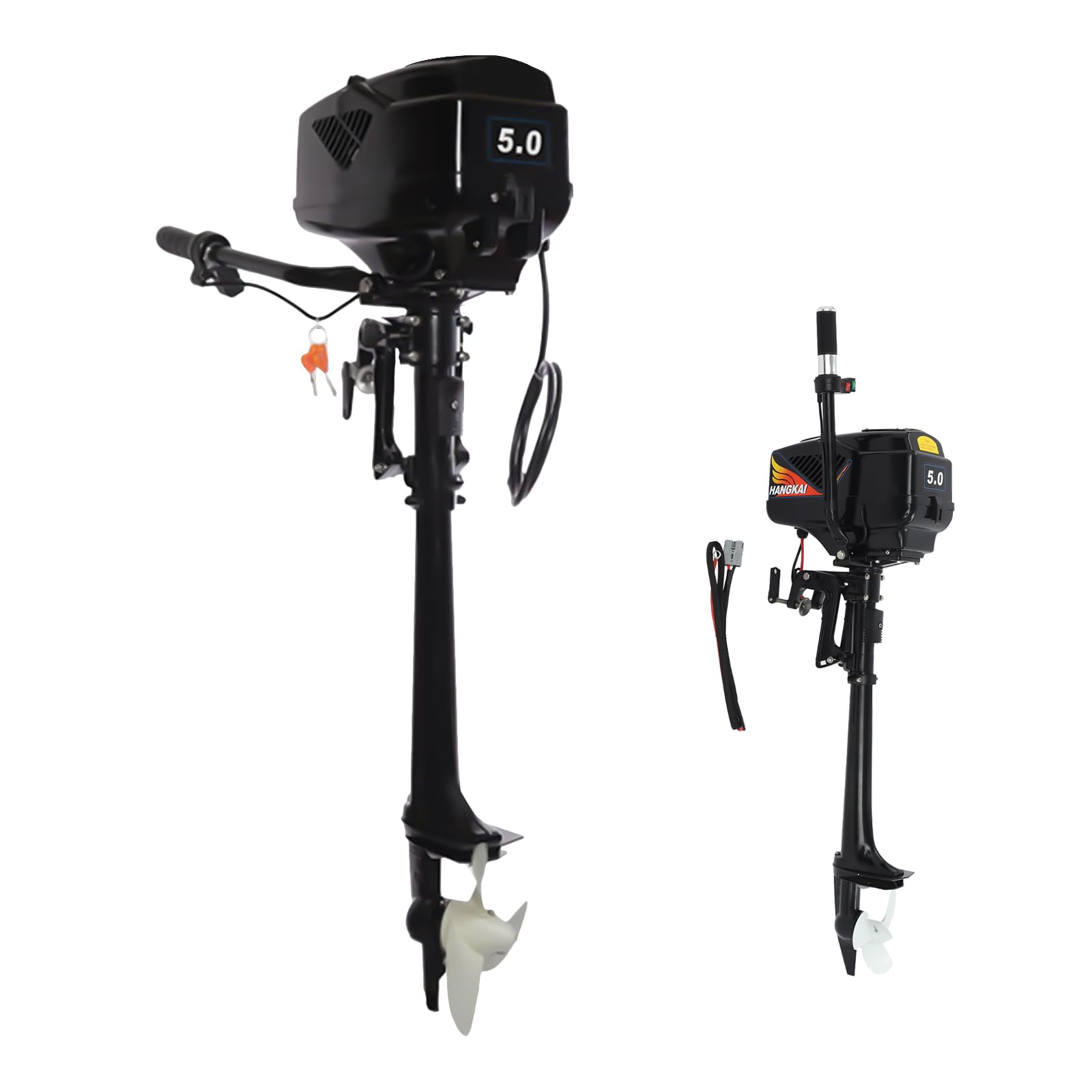Silnik zaburtowy, 1200 W, 48 V, silnik elektryczny do łodzi | Elektryczny silnik zaburtowy 3000 obr./min 20" długi wał 8-10 km/h, do łodzi o długości od 6,56 do 13,12 stóp