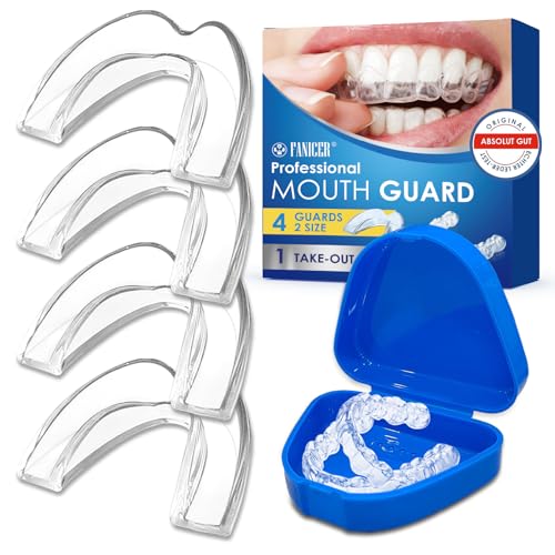 Set de 4 Férulas Anti-Ronquidos, Dispositivos Anti Ronquidos para Bruxismo, Protector Bucal Anti-Ronquidos, para Dormir Mejor, Mejora la Del Sueño y Reutilizable