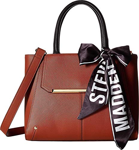 Steve Madden Juno Satchel with Scarf, Black
