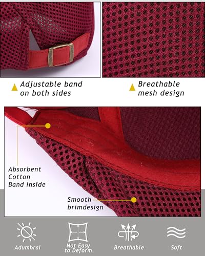 Image of Chuarry 8 Pack Men's Mesh Flat Cap Breathable Summer Newsboy Hat Cabbie Driving Hats for Men
