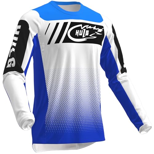 Maillot MTB, Maillots de Ciclismo para Hombre, Maillot de Motocross, de Secado rápido y Transpirable, Adecuado para MTB/BMX/Motocicletas de Fondo y Otros Deportes (Color-04,L)