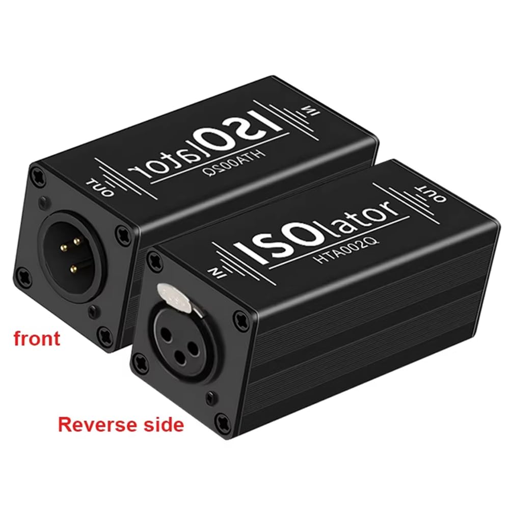 Aislador de Audio XLR, Filtro de Ruido, Supresor de Ruido, Aislador de Señal de Audio para Eliminador de Común.