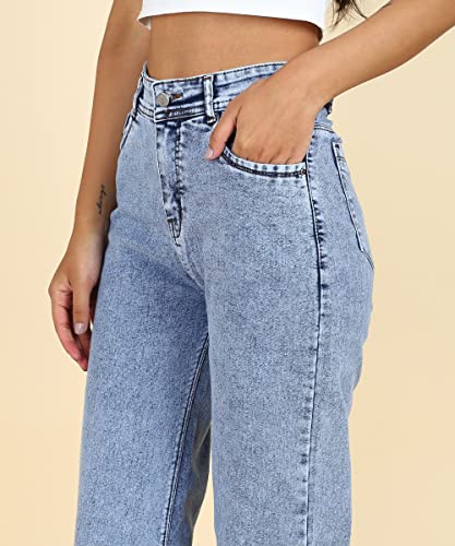Image of Glossia Women Baggy Jeans || Women Jeans Pant || Baggy Jean's for Women's High Waist || Straight Jean's for Women's || Ladies Jean,s for Woman || Loose Jean,s for Woman Stylish (B0DGG76VYW)