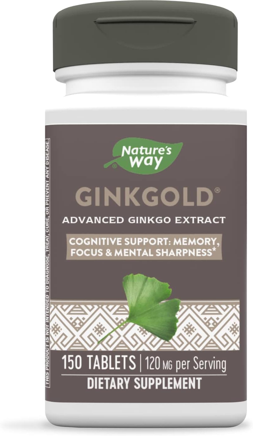 Nature's Way Ginkgold, Supports Memory and Mental Sharpness*, 150 Tablets