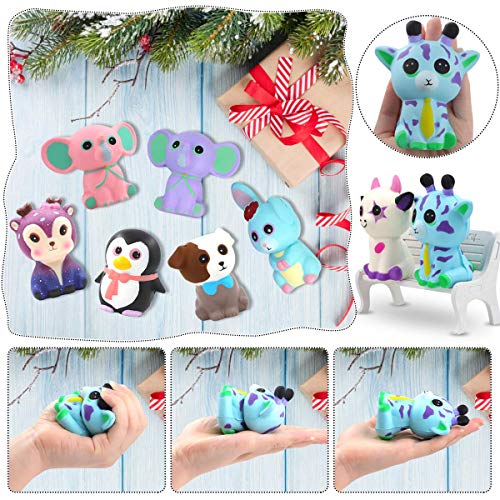 Pokonboy Jumbo Squishies Slow Rising, 8 Pack Animal Squishy Toys Cream Scented Squishies Pack Stress Relief Super Soft Squeeze Kawaii Cute Squishy Slow Rising For Kids #TOP1