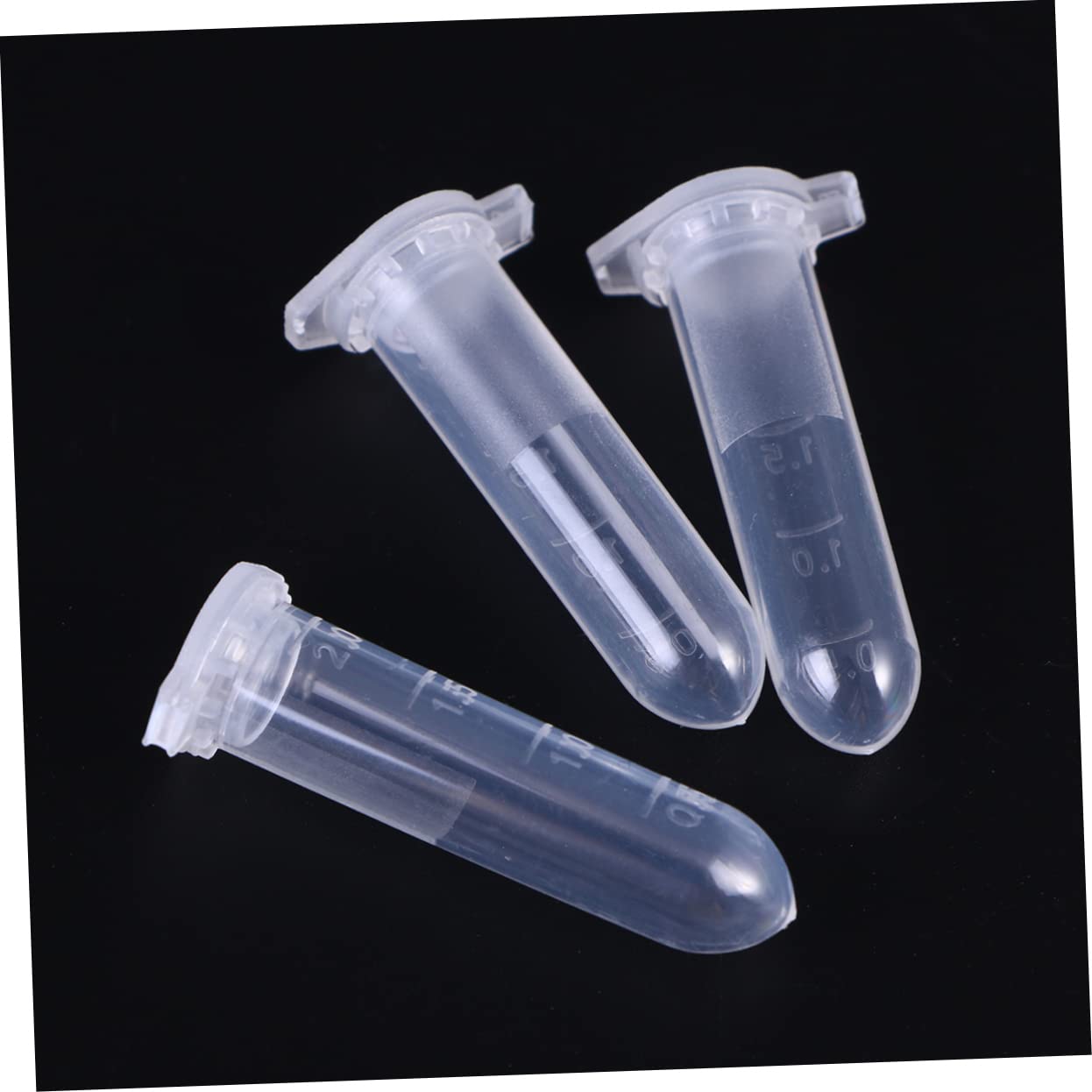 Gatuida Tubo de Centrífuga de 2ml con Escala, Base Redonda y Tapa Flexible, Plástico Blanco, 1000 Piezas, para Muestras y Uso Artesanal