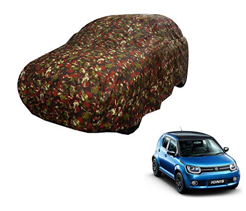Image of Auto Hub Car Cover Compatible with Maruti Ignis with Weather Proof, Triple Stitched, Ignis Car Cover Jungle Look