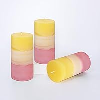 Vista 9 de Velas aromáticas de pilar FLAVCHARM de larga duración, sin goteo, rojas, 3x4 pulgadas