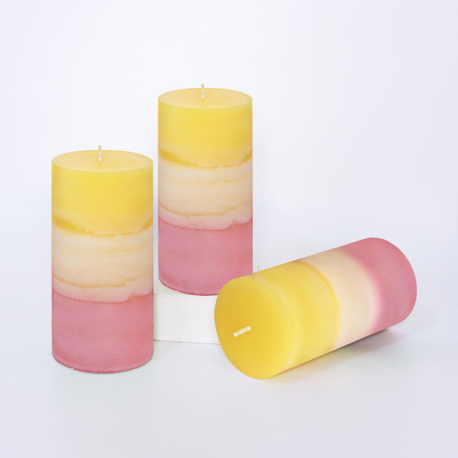 FLAVCHARM Pillar Candles Set of 3