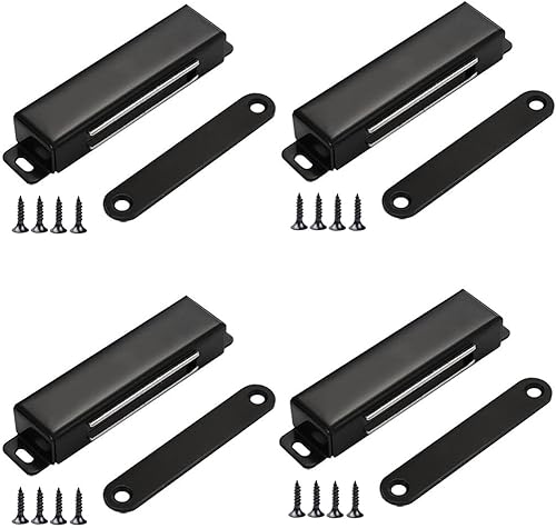 Miniatura 3 de Pestillo magnético para puerta de 70 libras, pestillo resistente para armarios, puertas de muebles, de acero inoxidable, bronce aceitado