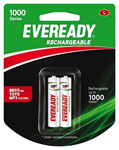 Eveready Rechargeable Battery, 02 Pieces Pack, White (1000 Series, BP4 700 NIMH)