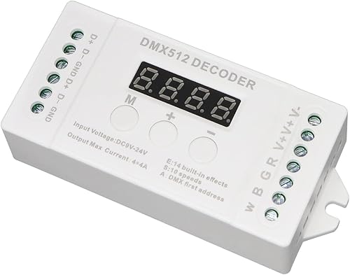 Vista 28 de Controlador Dmx 3CH dmx 512 controlador Dmx Decodificador para tira LED RGB o luces controlador Dmx512 Decodificador de pantalla digital