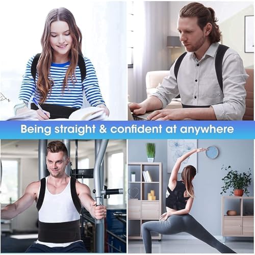 Image of COIF Back Brace Posture Corrector for Women and Men | Back Straight And Shoulder Support Belt | Full Adjustable Shoulder Straightener for Improving Back Posture, Relief for Upper and Lower Back, Lumbar, Neck, Shoulder Pain (Regular)