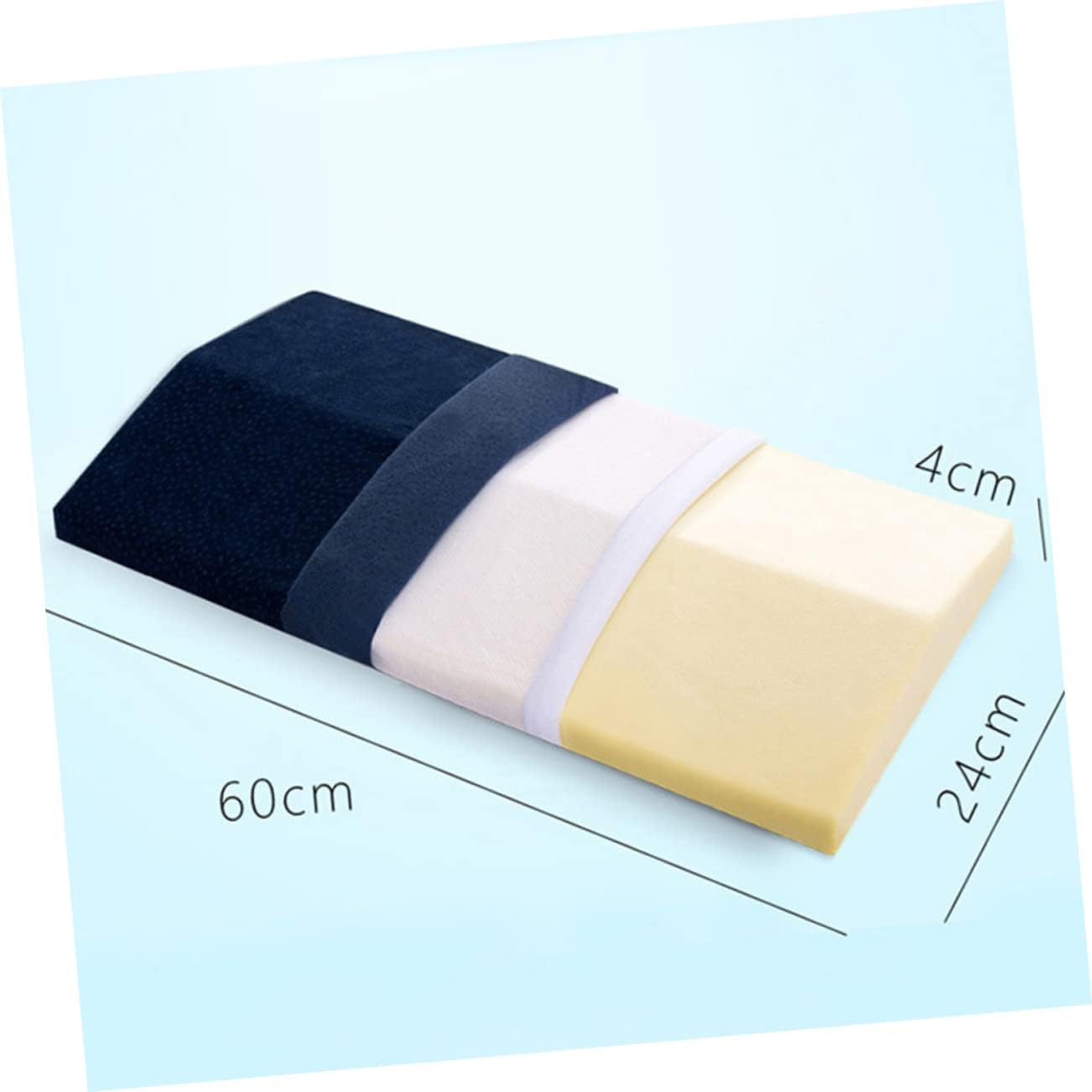 1Pc Memory Cotton Lumbar Pillow for Pregnant Women Waist Support Cushion Navy for Home for Different Sleeping Postures