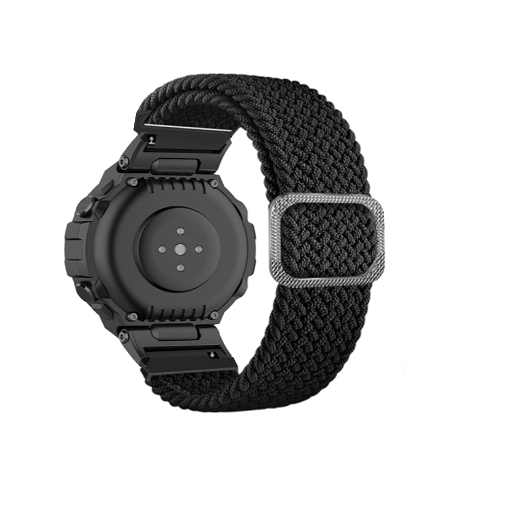 KangPlus Watch Strap Compatible with Amazfit T-Rex/T-Rex pro,Woven Elasticity Replacement Wristband Sport Soft Breathable Fabric Adjustable Band with Remove Tool for Women Men