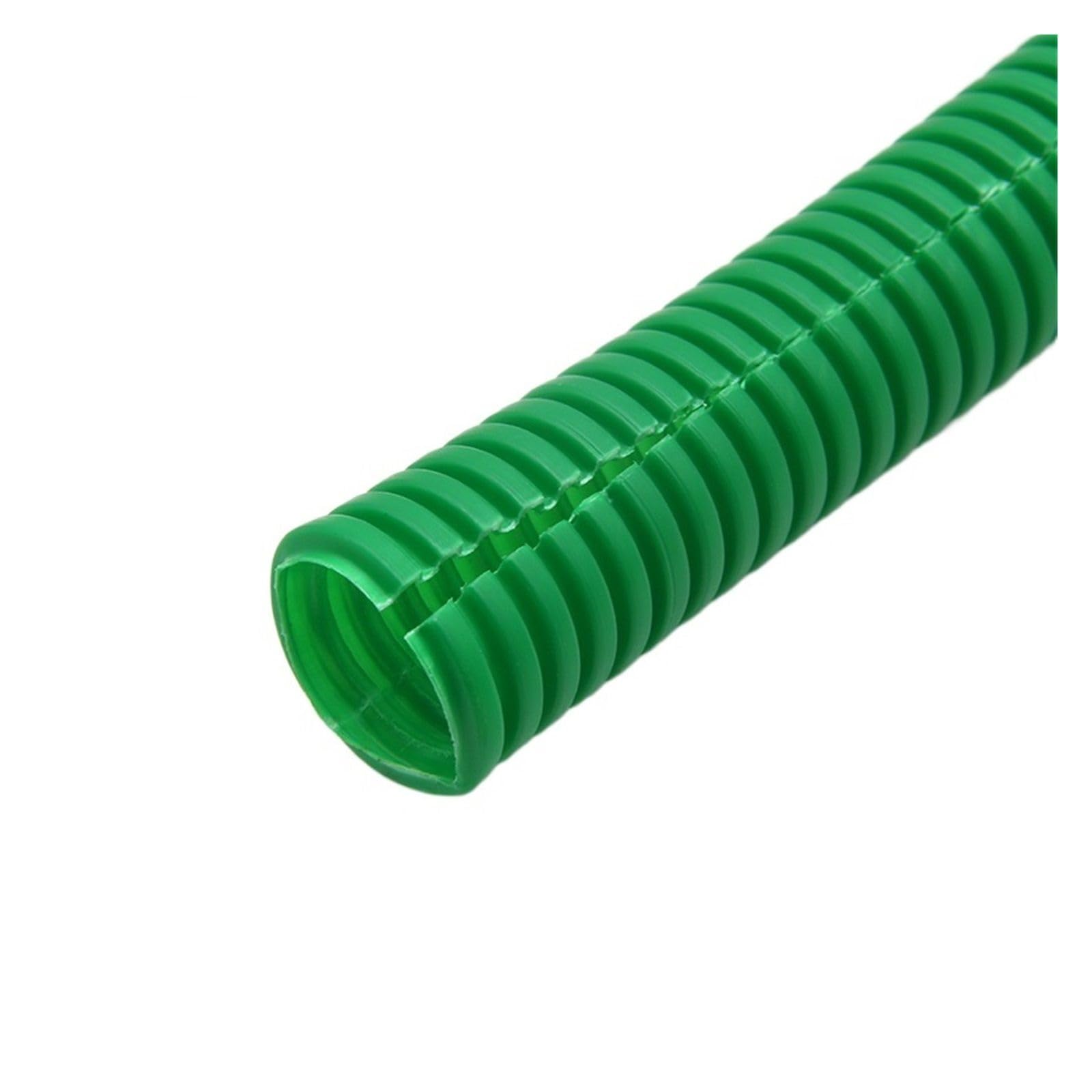 Tubo corrugato in PP verde, 10 m, 7,5 mm-34,5 mm, guaina protettiva per cablaggio ID 6,5 mm, ideale per progetti elettrici e applicazioni fai da te