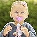 Chicco Two-in-One Pacifier Clip with Loop and Ring Attachments | Loop for Teethers and Small Toys | Ring Included for Knob-Style Pacifiers | Secure Clasp is Gentle on Clothing | Grey