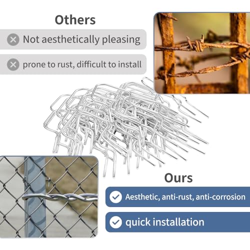 100Pcs T Post Clips,T-Post Clips for Fence Fork Installation Tools,11 Gauge Wire Ties Convenient and Fast Installation,Pre-Cut Galvanized Steel Fence Clips for T-Posts/U-Posts - Image 5