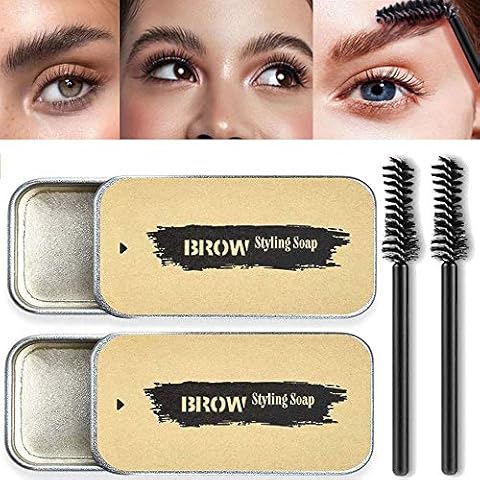 2 Pack Eyebrow Soap Kit 4d Brows Gel Long Lasting Eyebrow Setting Gel Eyebrow Makeup Balm Pomade Cosmetics Dipbrow Brown Tint Eye For Para Waterproof Up Brows Make Glossier Cover