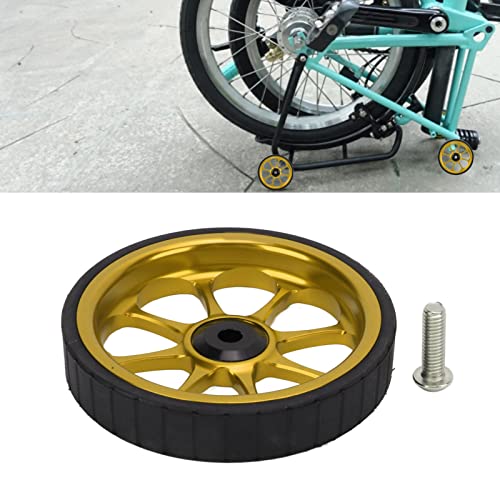 82mm Easy Wheel,Lightweight High Stability Smoother Rolling Easywheel for Folding Bike(gold) - Image 4