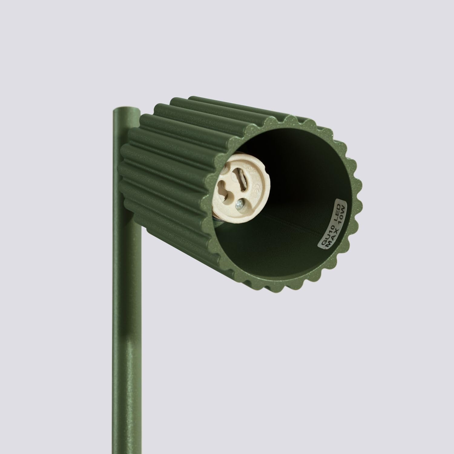 Licht-Erlebnisse Schreibtischlampe Aluminium verstellbar 43 cm hoch Grün für GU10 Modern Kabel Schalter Tischleuchte Leselampe Schreibtisch Büro