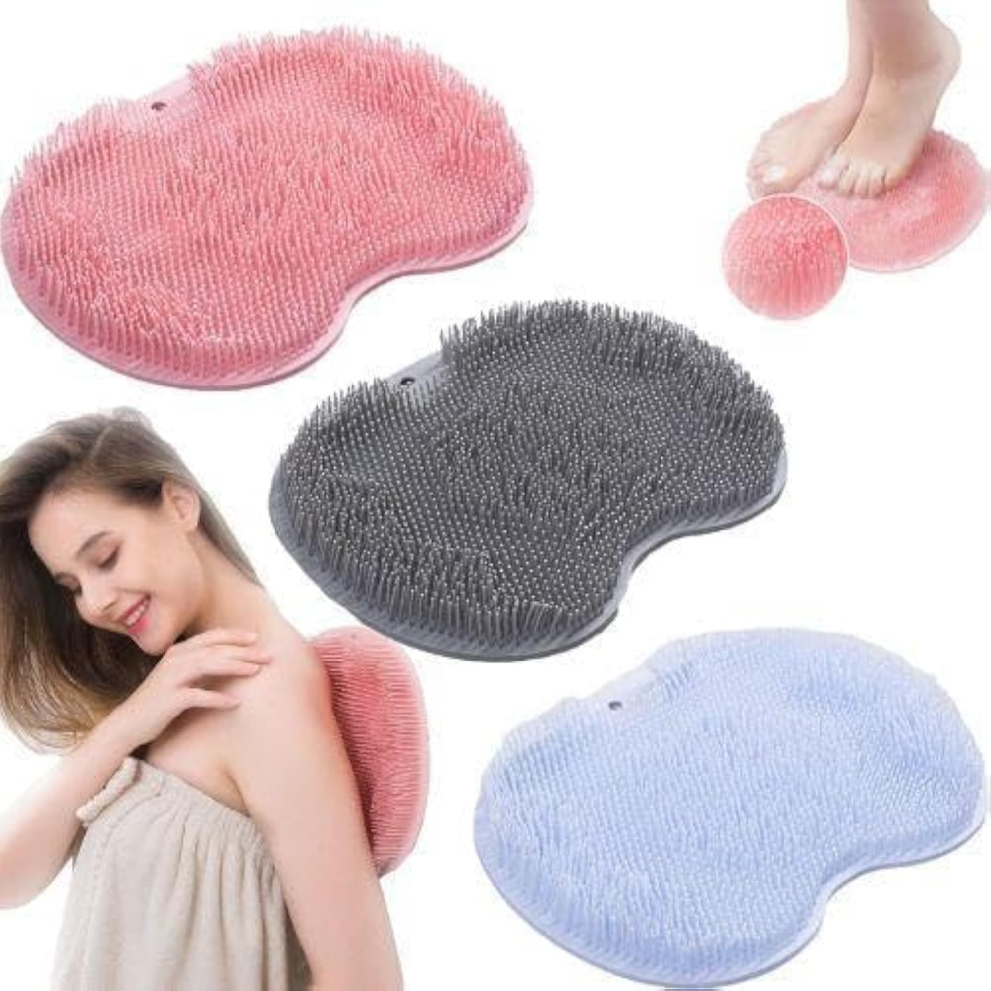 Shower Foot Scrubber Mat with Non-Slip Suction Cups