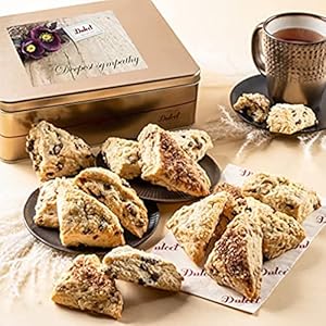 Dulcet Gift Baskets Artisan Scone Sympathy Gift Tin, Gourmet Pastries Gifting for Men, Women, Friends and Families With Prime Delivery
