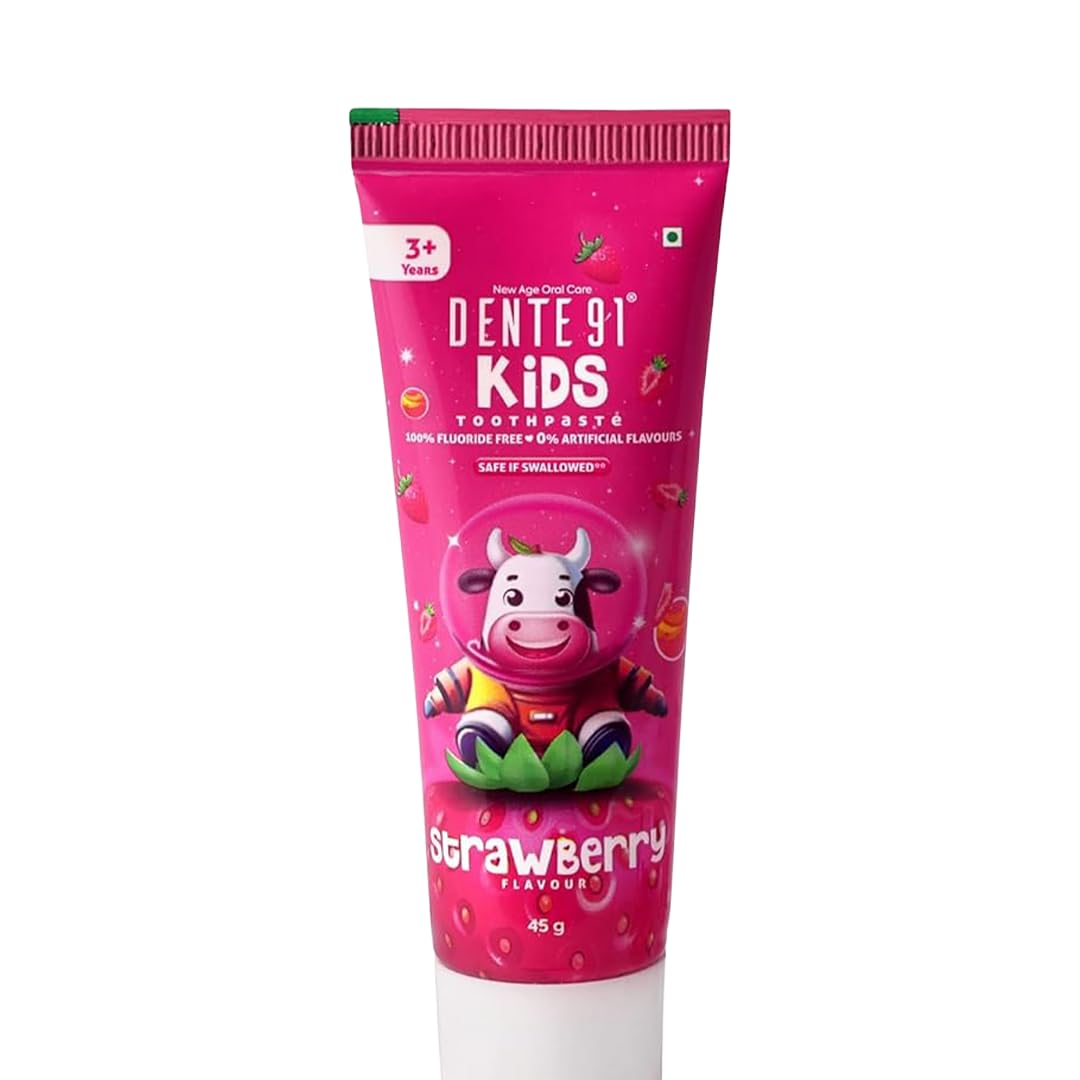 Kids Toothpaste, Protects against dental caries & Hypersensitivity, Fluoride Free, Strawberry Flavour - 45 g
