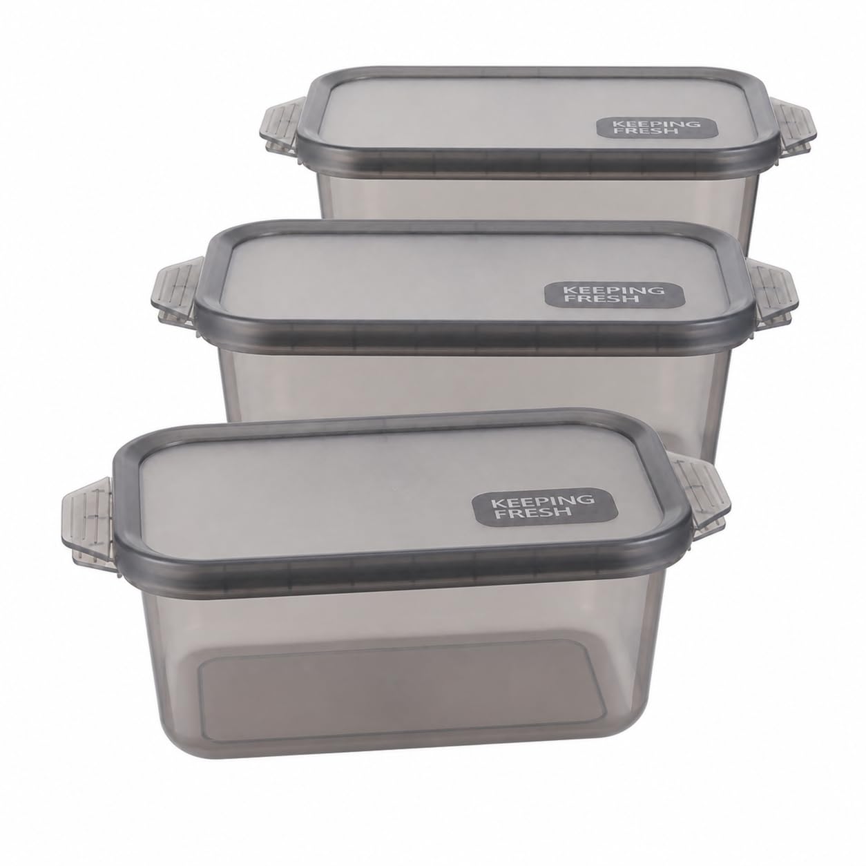 Freshmagis 3 Pack Food Grade Storage Containers, Press-to-Open Airtight Meal Prep Boxes, Microwave & Dishwasher Safe, Easy to Clean & Convenient Food Containers A1800ML