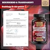 Glucosamin Chondroitin Hochdosiert -2630mg pro Tagesdosis- mit Vitamin C für eine normale Kollagenbildung* für Knochen & Knorpelfunktion -Hochdosiert- Laborgeprüft DE SCHEUNENGUT®