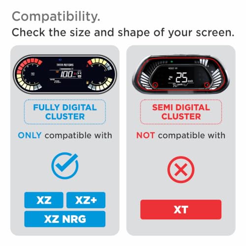 Image of SPARTAN SHIELD [3 PACK] Screen Guard For TATA TIAGO 2025 Facelift || XZ & XZ+ || 10.25 Inch Infotainment [Thin Corner] + 4-inch Instrument Cluster + Steering Panel Protector || Anti Scratch | Water Resistant | HD Clear | High Touch Sensitivity | TataTiago 9H Car Display Accessories [Not Tempered Glass] [Not Compatible with New 2026 Facelift Model]
