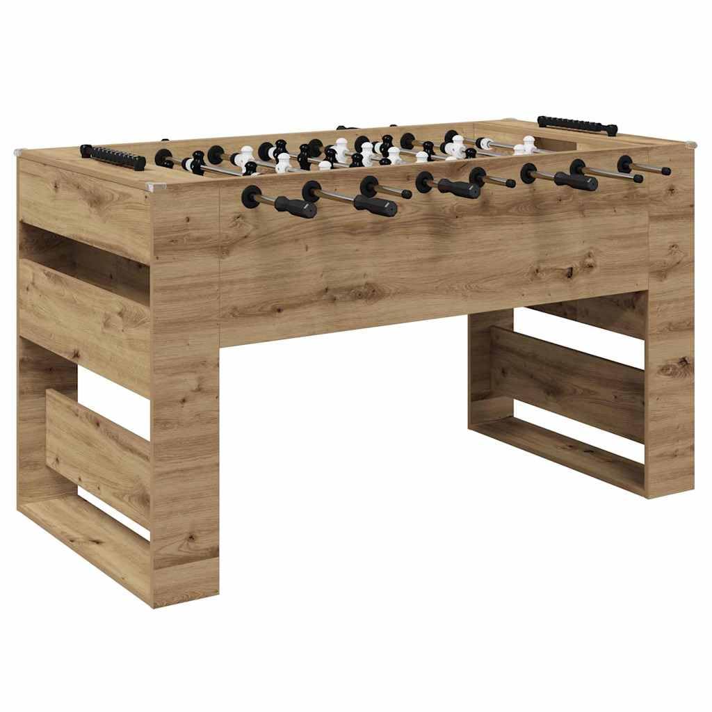 Genérico Mesa de Fútbol 2 pcs Roble Artesanal 146,5 x 74 x 85 cm,Deportes,Juegos de Interior,Futbolín,Mesas de futbolín-3378206