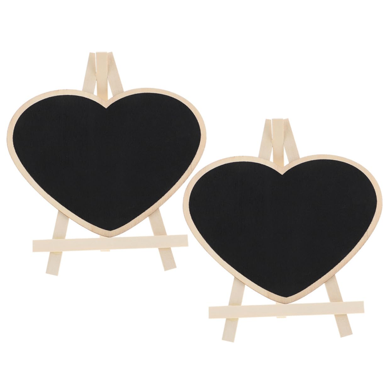 NUOBESTY 8pezzi Piccolo Lavagna Da Tavolo Forma Di Cuore Scrivania Messaggi Personalizzati Lavagna Nera Per Eventi e Decorazioni Domestiche