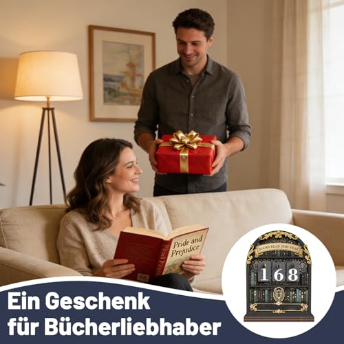 Books Read This Year Counter, Holz Bücherregal Deko, Gelesene Buchzähler mit Base und 3 Stück jeder Zahl von 0 bis 9, Exquisit Book Counter für Leser, Lehrer Bibliotheksliebhabe