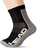 HEAD Unisex Unisex-Erwachsene Performance Short Crew Multipack Socken, 6er Pack, grey / black, 35-38