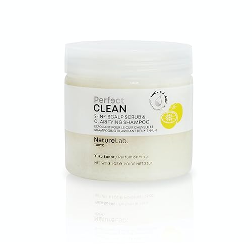 NATURELAB. TOKYO Perfect Clean Clarifying Scalp Scrub Edición Limitada Champú 2 en 1 y tratamiento capilar para aclarar y eliminar la acumulación de