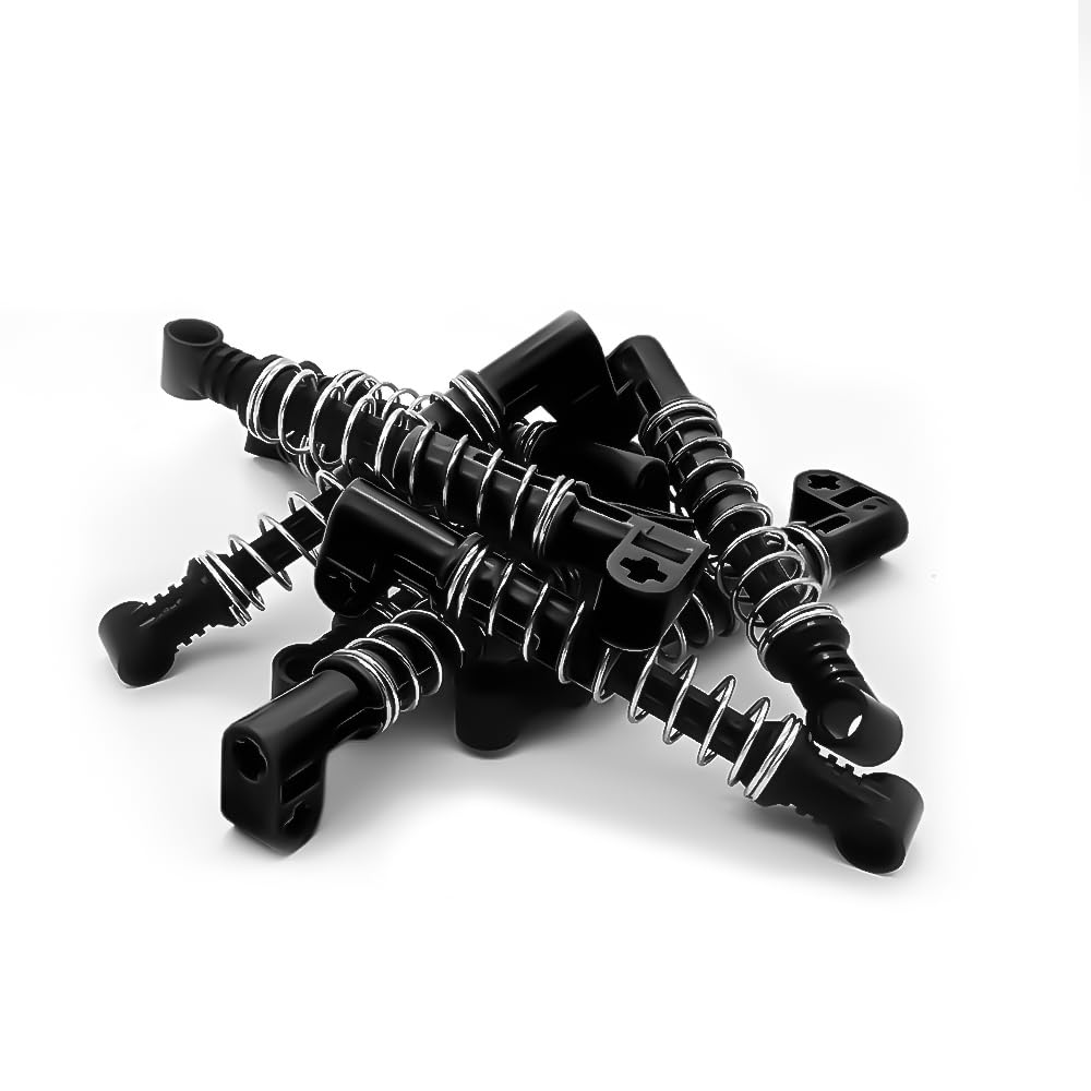 8PCS Technic Light Shock Absorber (95292c01) Compatible with Lego MOC Parts,Technic Shock Absorber 9.5L with Extra Hard Spring(Black)