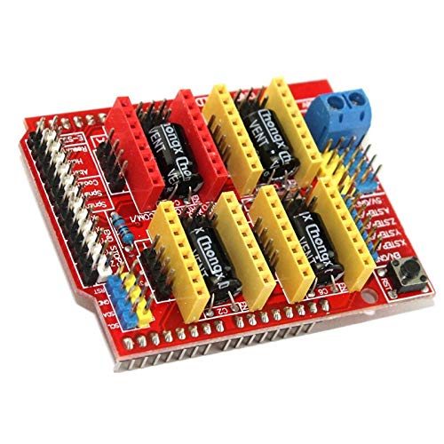 Lysee 3D Printer Parts & Accessories - V3 Engraving Machine Expansion Board + Drv8825 Driver with Heat Sink for 3D Printer - (Color: As Shown)