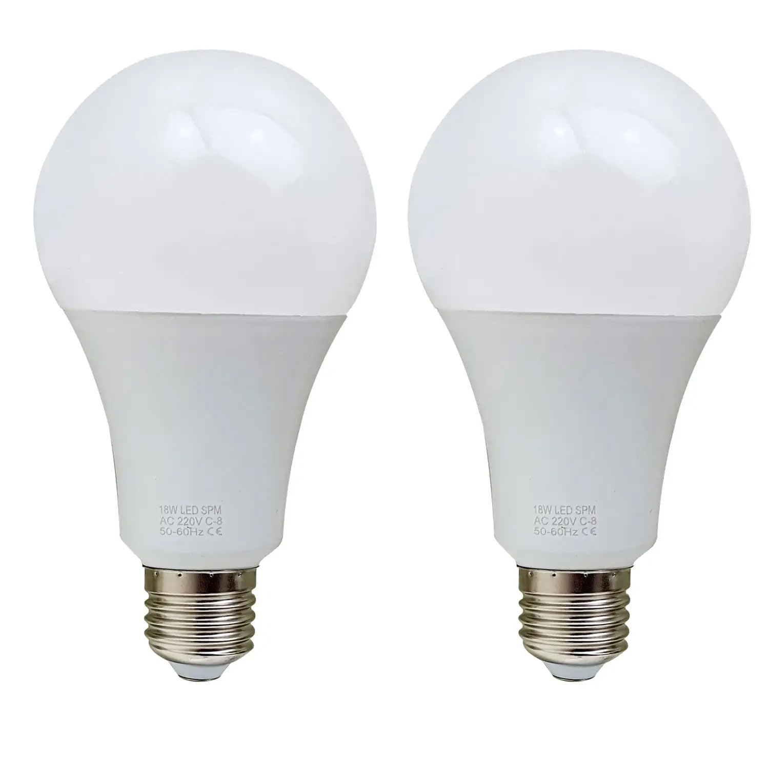 LEDSone E27 Screw Bulb E27 LED Bulb Edison Screw ES LED Light Bulb 6000K Cool White Screw in Light Bulb Energy Saving Light Bulbs Screw Non-Dimmable (18 W - 2 Pack)