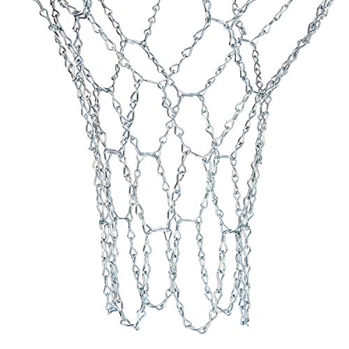 Basketball Net Heavy Duty Metal Chain Replacement With 12 S-Hooks And Set Of Pliers To Tighten Hooks | Rustproof Galvanized Iron 21-Inch (53 Cm) Net (2.5) #TOP1