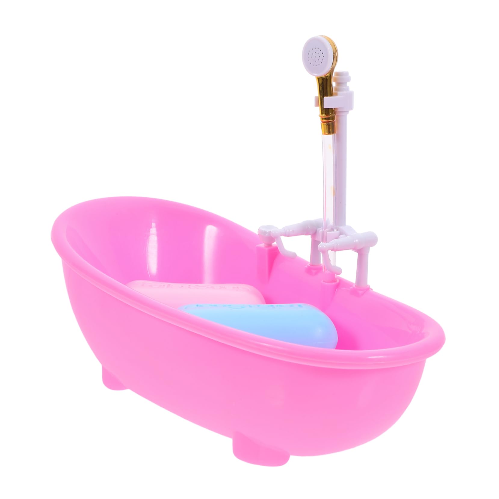 Electric Doll Bath Tub Sprayer Mini Bathtub Toy Miniature Bathtub Model Plastic Material Doll House Decor
