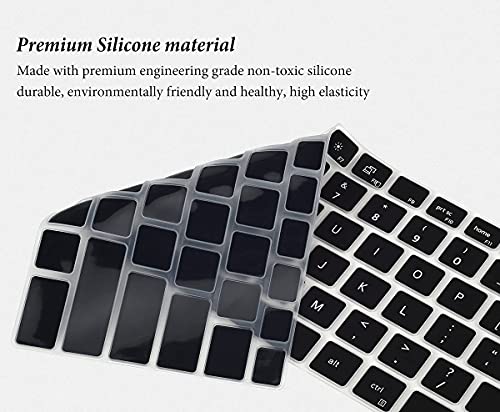 Image of Saco Laptop Keyboard Cover Compatible for Dell inspiron 14 (5430 5435 7420 7430) & Dell Vostro 14 (3420 3425 3435 5320) 14inch Laptops (Black)