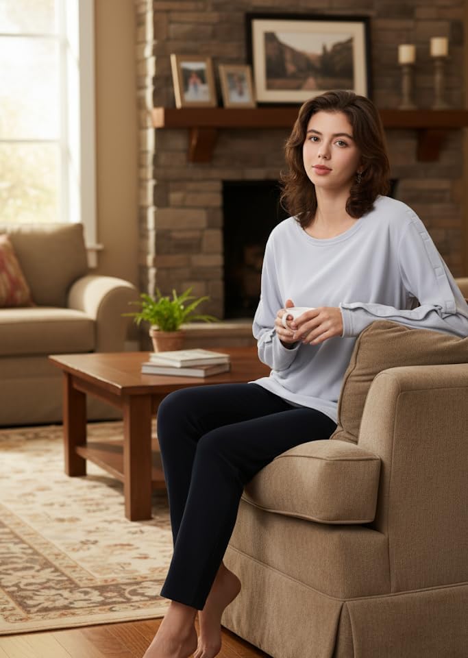 Magnetic Fleece Long Sleeve Post Shoulder Surgery Shirts for Women Tear Away Adaptive Clothing Rotator Cuff Recovery Shirt - Image 3